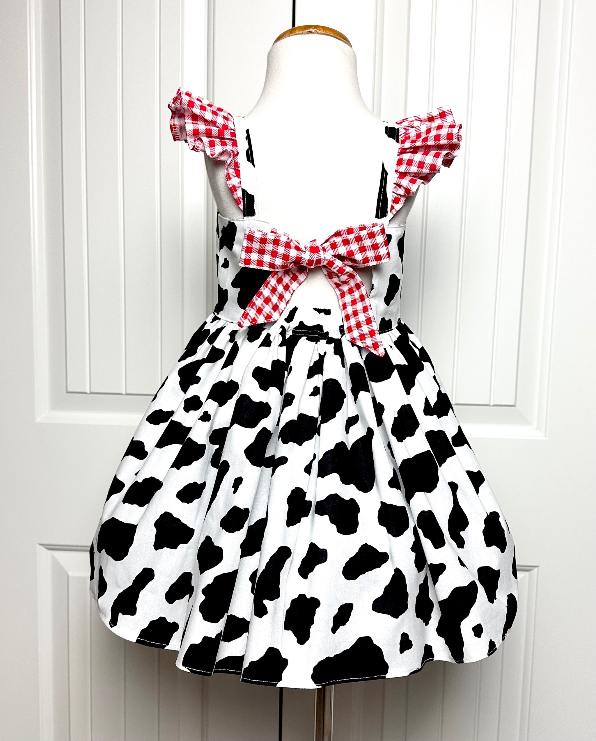 Girls Cow Dress, Farm Dress, Farm Party, Birthday Party Cow Dress – Camila Alexis Clothing