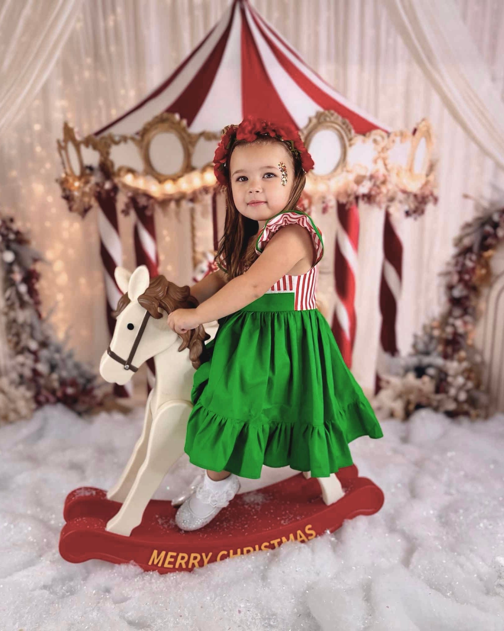 Christmas Stripes Holiday Dress