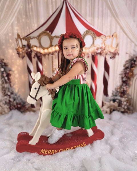 Christmas Stripes Holiday Dress