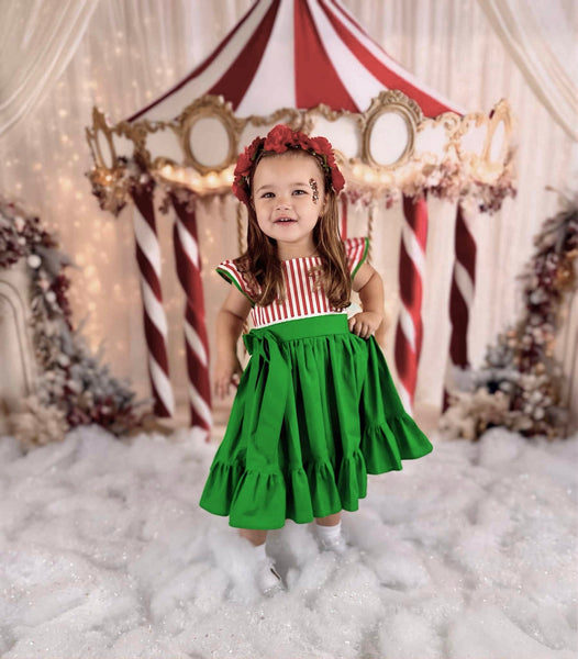 Christmas Stripes Holiday Dress