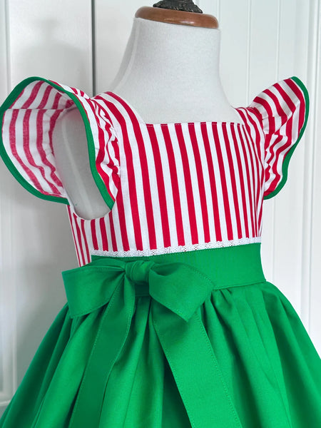 Christmas Stripes Holiday Dress