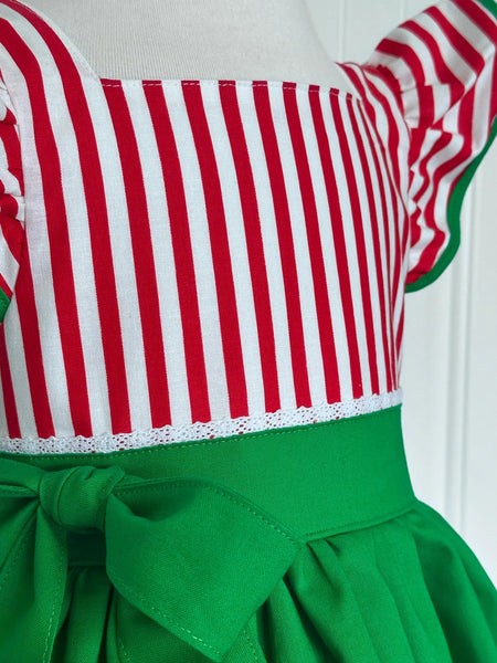 Christmas Stripes Holiday Dress