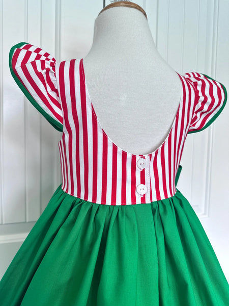 Christmas Stripes Holiday Dress